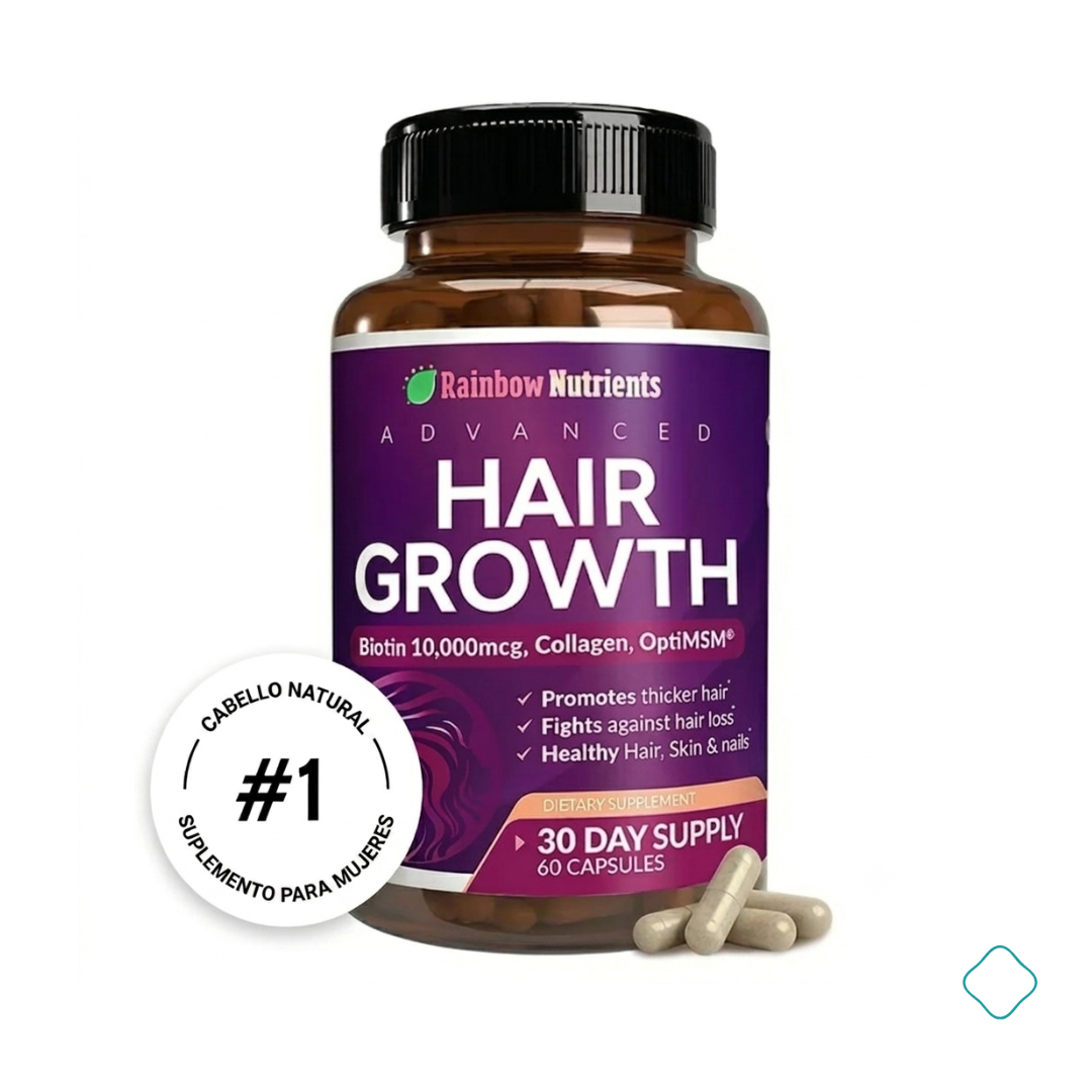 FOLIXA™ Trifolic Hair Complex - Biotina + Colágeno Hidrolizado + Zinc + Vitaminas Esenciales