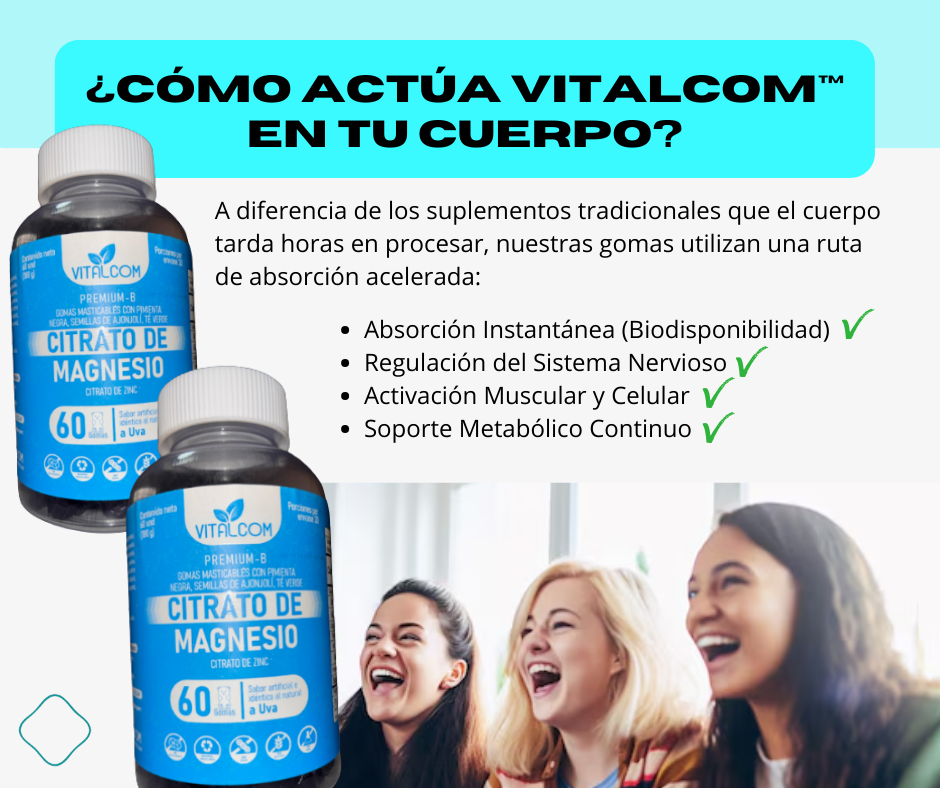 Gomas Citrato Magnesio Vitalcom™: Tu Dosis Diaria de Vitalidad