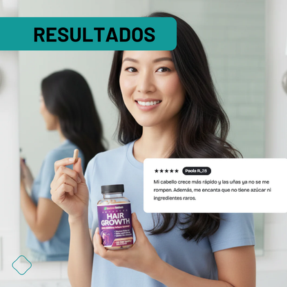 FOLIXA™ Trifolic Hair Complex - Biotina + Colágeno Hidrolizado + Zinc + Vitaminas Esenciales